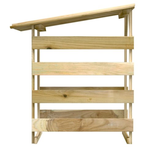 PERGOLE OGRODOWE Z DASZKIEM 4 SZT. 100X90X100CM SOSNOWE