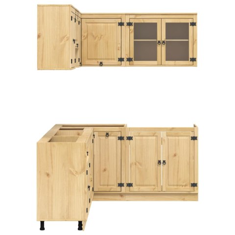 SZAFKOWY Z PÓŁKĄ Z DRZWIAMI 8 PCS MIÓD LITE DREWNO SOSNOWE