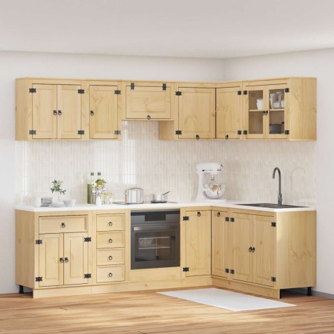 SZAFKOWY Z SZUFLADĄ Z PÓŁKĄ 10 PCS MIÓD LITE DREWNO SOSNOWE