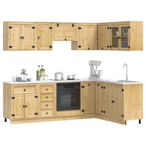 SZAFKOWY Z SZUFLADĄ Z PÓŁKĄ 10 PCS MIÓD LITE DREWNO SOSNOWE