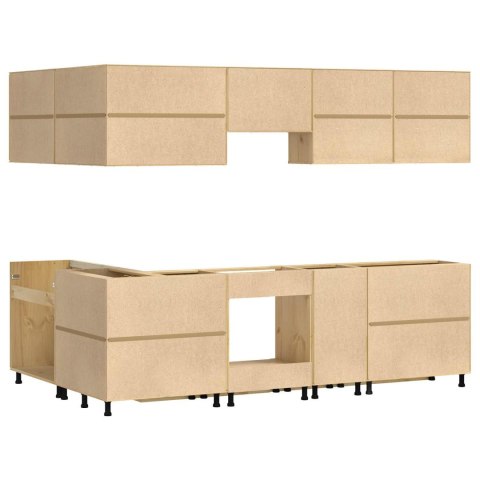 SZAFKOWY Z SZUFLADĄ Z PÓŁKĄ 10 PCS MIODOWY LITE DREWNO SOSNOWE