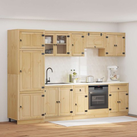 SZAFKOWY Z SZUFLADĄ Z PÓŁKĄ 9 PCS MIÓD LITE DREWNO SOSNOWE