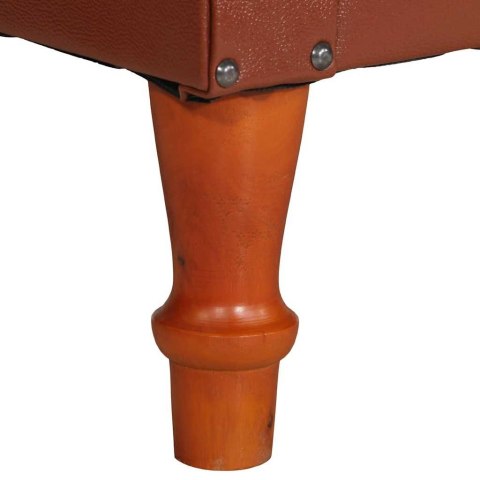 VidaXL Fotel, brązowy, skóra naturalna