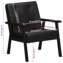 VidaXL Fotel, czarny, skóra naturalna