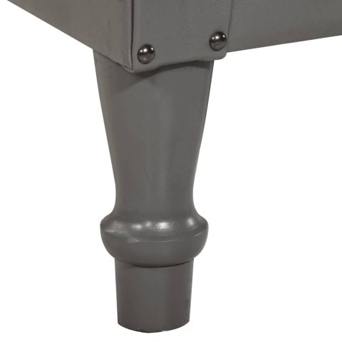 VidaXL Fotel, szary, skóra naturalna