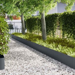 VidaXL Krawężnik do trawnika 30 pcs Antracyt 100 x 0.05 x 20 cm