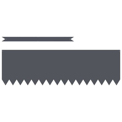 VidaXL Krawężnik do trawnika 50 pcs Antracyt 100 x 0.05 x 20 cm