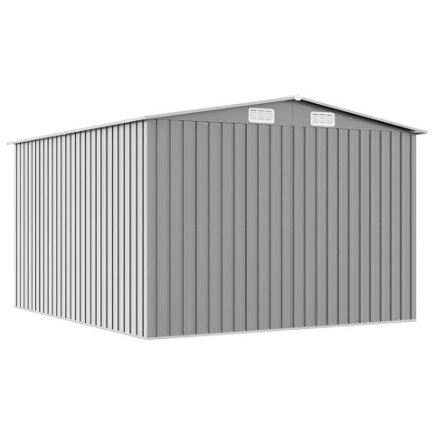 VidaXL Szopa ogrodowa, 257 x 298 x 178 cm, metal, szara