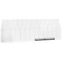VidaXL Klatka dla kur 2 pcs Srebrny 600 x 100 x 210 cm