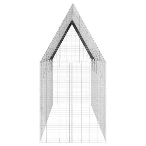 VidaXL Klatka dla kur 2 pcs Srebrny 600 x 100 x 210 cm
