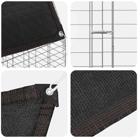 VidaXL Klatka dla kur 2 pcs Srebrny 600 x 100 x 210 cm