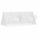 VidaXL Klatka dla kur Srebrny 215 x 100 x 85 cm Stal Galwanizowana