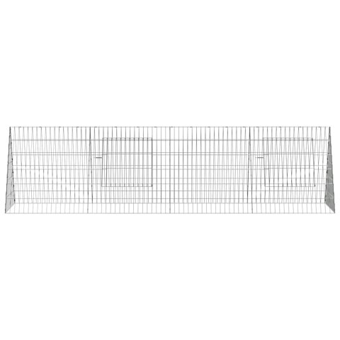 VidaXL Klatka dla kur Srebrny 215 x 55 x 55 cm Stal Galwanizowana
