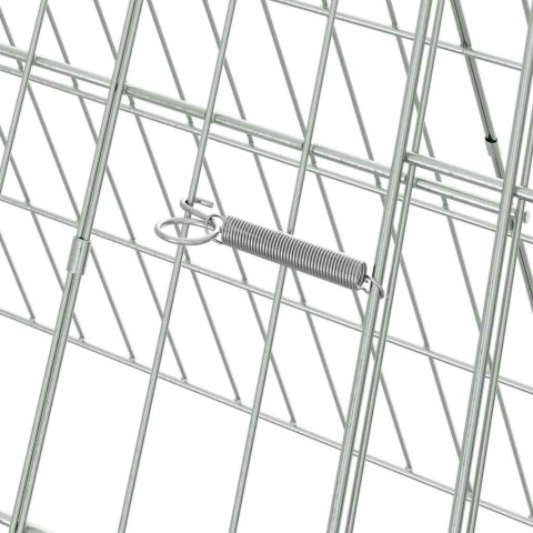 VidaXL Klatka dla kur Srebrny 215 x 55 x 55 cm Stal Galwanizowana