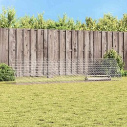 VidaXL Klatka dla kur Srebrny 430 x 100 x 85 cm Stal Galwanizowana