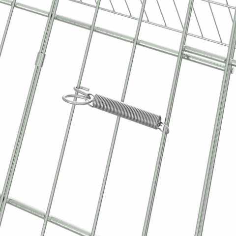 VidaXL Klatka dla kur Srebrny 650 x 100 x 85 cm Stal Galwanizowana