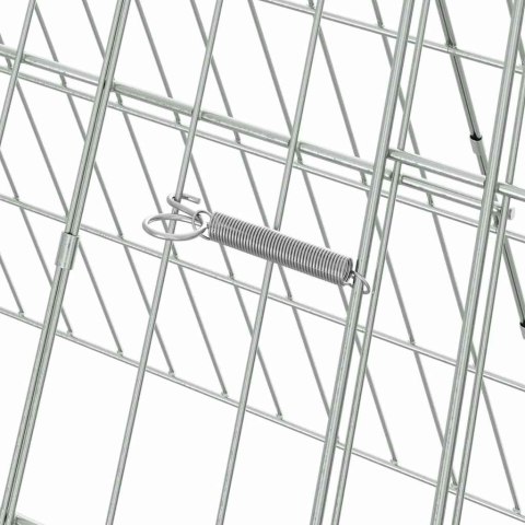 VidaXL Klatka dla kur Srebrny 650 x 55 x 55 cm Stal Galwanizowana