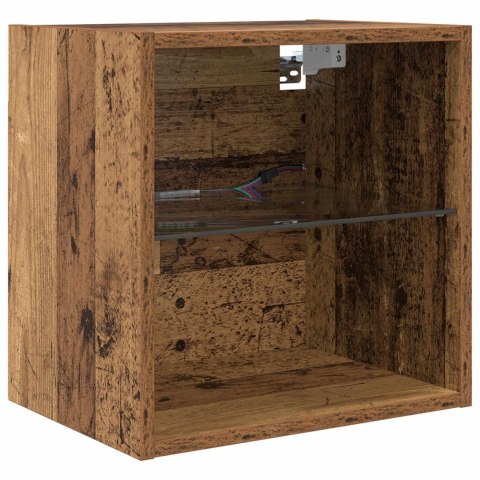 Jednostki TV na ścianę z LED Ze LED Lights 5 pcs Stare drewno