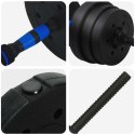 ZESTAW HANTLI 2 W 1 CZARNY I NIEBIESKI 121X19,5X19,5CM