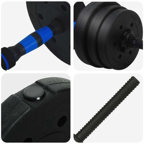 ZESTAW HANTLI 2 W 1 CZARNY I NIEBIESKI 121X19,5X19,5CM