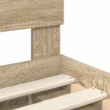 VidaXL Ramka łóżka Dąb wędzony 150 x 200 cm Materiał drewnopochodny