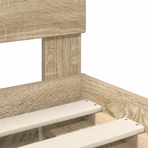 VidaXL Ramka łóżka Dąb wędzony 150 x 200 cm Materiał drewnopochodny