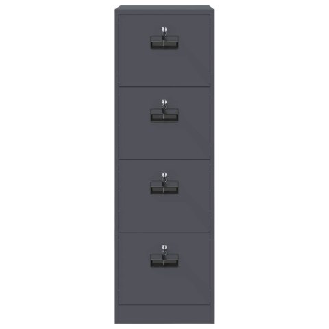 SZAFKA NA DOKUMENTY Z PÓŁKĄ 2 PCS ANTRACYT 44X 50X 106.5CM