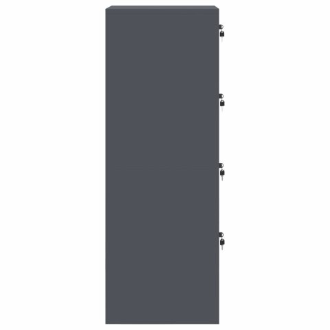 SZAFKA NA DOKUMENTY Z PÓŁKĄ 2 PCS ANTRACYT 44X 50X 106.5CM