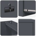 SZAFKA NA DOKUMENTY Z PÓŁKĄ 2 PCS ANTRACYT 44X 50X 106.5CM