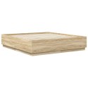 VidaXL Ramka łóżka Dąb Sonoma 200 x 200 cm Materiał drewnopochodny