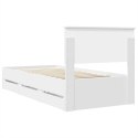 VidaXL Ramka łóżka z szufladą Biały 90 x 200 cm Drewno inżynieryjne