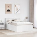 VidaXL Ramka łóżka Biały 150 x 200 cm Materiał drewnopochodny