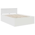 VidaXL Ramka łóżka Biały 150 x 200 cm Materiał drewnopochodny