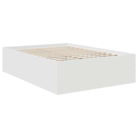 VidaXL Ramka łóżka Biały 150 x 200 cm Materiał drewnopochodny