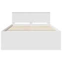 VidaXL Ramka łóżka Biały 150 x 200 cm Materiał drewnopochodny
