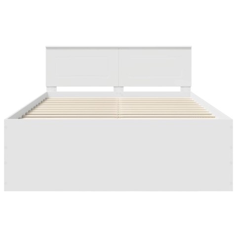 VidaXL Ramka łóżka Biały 150 x 200 cm Materiał drewnopochodny