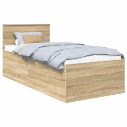 VidaXL Ramka łóżka Dąb Sonoma 75 x 190 cm Materiał drewnopochodny