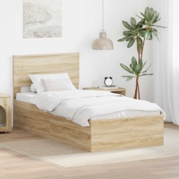 VidaXL Ramka łóżka Dąb Sonoma 75 x 190 cm Materiał drewnopochodny