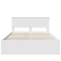 VidaXL Ramka łóżka Biały 140 x 200 cm Materiał drewnopochodny