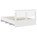 VidaXL Ramka łóżka Biały 140 x 200 cm Materiał drewnopochodny