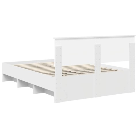 VidaXL Ramka łóżka Biały 140 x 200 cm Materiał drewnopochodny
