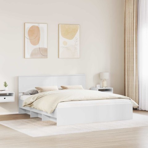 VidaXL Ramka łóżka Biały 180 x 200 cm Materiał drewnopochodny