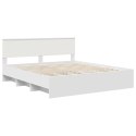 VidaXL Ramka łóżka Biały 180 x 200 cm Materiał drewnopochodny