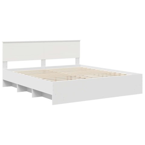 VidaXL Ramka łóżka Biały 180 x 200 cm Materiał drewnopochodny