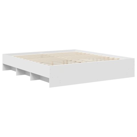 VidaXL Ramka łóżka Biały 180 x 200 cm Materiał drewnopochodny