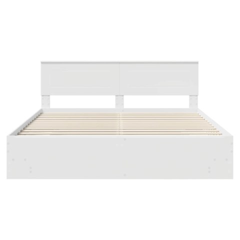 VidaXL Ramka łóżka Biały 180 x 200 cm Materiał drewnopochodny