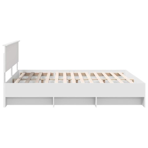 VidaXL Ramka łóżka Biały 180 x 200 cm Materiał drewnopochodny