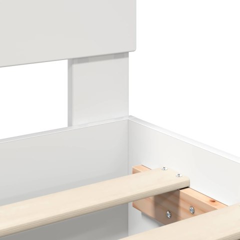 VidaXL Ramka łóżka Biały 180 x 200 cm Materiał drewnopochodny