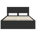 VidaXL Ramka łóżka Czarny 160 x 200 cm Materiał drewnopochodny