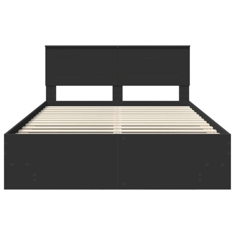 VidaXL Ramka łóżka Czarny 160 x 200 cm Materiał drewnopochodny